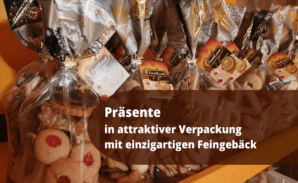 Präsente mit Feingebäck Feingebäck in Geschenkpackungen